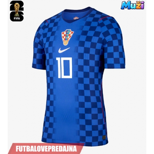 Lacne Muži Futbalové dres Chorvátsko Luka Modric #10 MS 2026 Krátky Rukáv - Preč